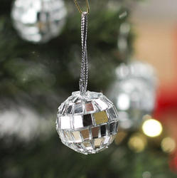 Miniature Mirrored Mosaic Disco Ball Ornaments