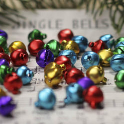 10mm in Size Package of 80 Bright Jewel Toned Mini Aluminum Jingle Bells 