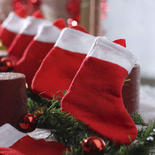 Small Red Felt Christmas Stockings