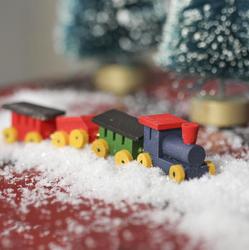 Small Mini Wooden Train Cars Vehicles Set Train Toy Kids Gifts Christmas B1L0 