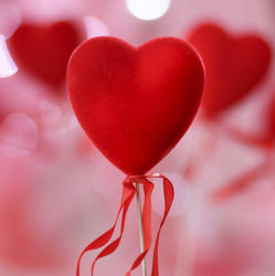 Red Velvet Heart Valentine Picks
