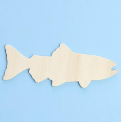 Unfinished Wood Trout Fish Cutout