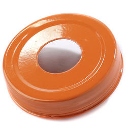 Orange Enamelware Mason Jar Lid