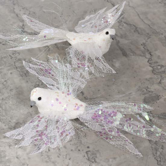 Fancy White Artificial Birds - Birds & Butterflies - Basic Craft ...
