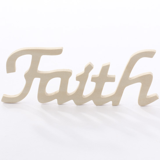 Faith Unfinished Wood Wooden Faith Wood Faith Cutout