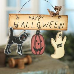 Primitive "Happy Halloween" Ornament Sign