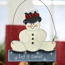 "Let It Snow" Wooden Ornament