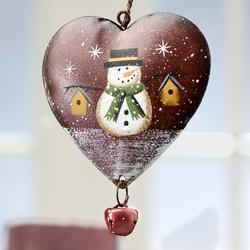 Snowman Heart Ornament
