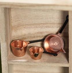 Miniature Faux Copper Pot Set