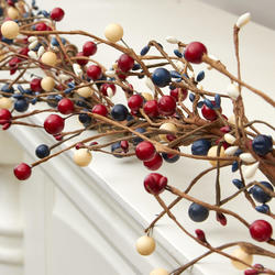 Red, White, and Blue Pip Berry Garland