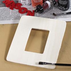 Unfinished Wood Picture Frame Cutout