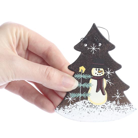  Primitive  Snowman Christmas  Tree Ornament Signs 