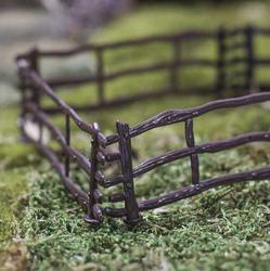 Miniature Faux Wood Garden Fence