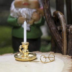 Miniature Candle and Wire Eye Glasses