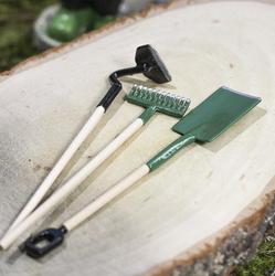 Miniature Green Garden Tools