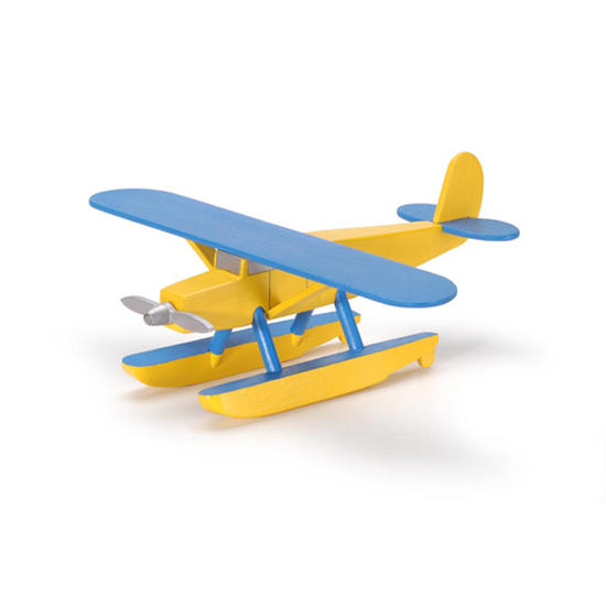 Wooden Model Pontoon Plane Kit - - Basic Craft Supplies 