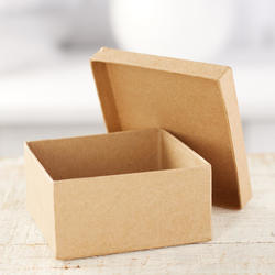 Small Square Paper Mache Box