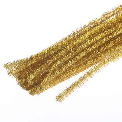 Gold Metallic Tinsel Pipe Cleaners - Pipe Cleaners - Basic Craft ...