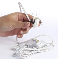 White Electric Clip-In Cord with Bulb