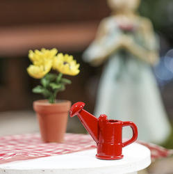 Miniature Red Watering Can
