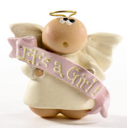 "It's a Girl" Baby Shower Guardian Angel Pin