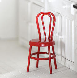Miniature Red Retro Cafe Chair