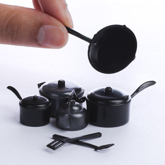  Miniature  Pots Pans and Utensil Set  Kitchen  Miniatures 