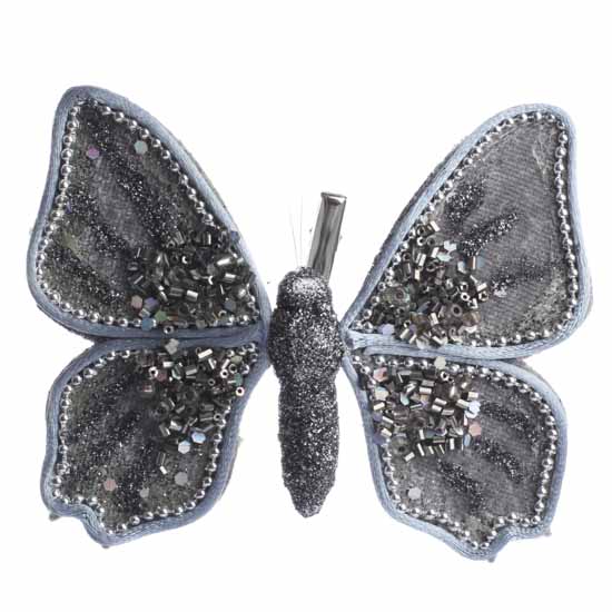 Silver Beaded and Glitter Butterfly - Birds & Butterflies - Basic Craft ...