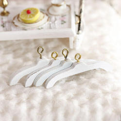 Miniature White Clothes Hangers