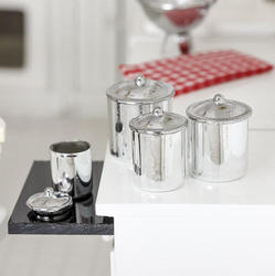 Miniature Silver Canister Set