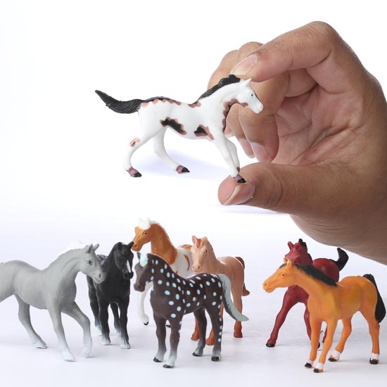 miniature plastic horses