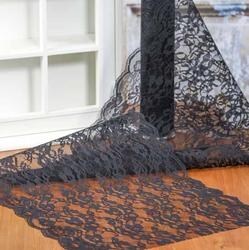 Vintage Inspired Black Lace Table Runner