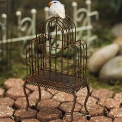 Miniature Rustic Vintage Look Birdcage