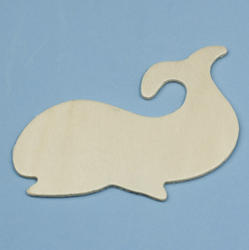 Unfinished Wood Whale Cutout