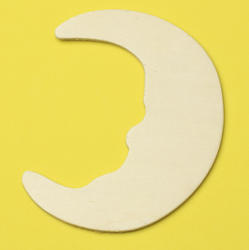 Unfinished Wood Crescent Moon Cutout