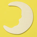 Unfinished Wood Crescent Moon Cutout