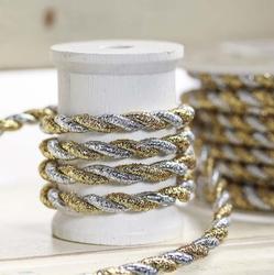 Gold and Silver Twisted Metallic Poly Trim
