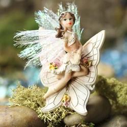 Miniature White Butterfly Fairy