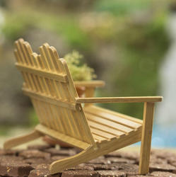 Miniature Oak Adirondack Double Chair