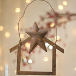 Rustic Star House Ornament