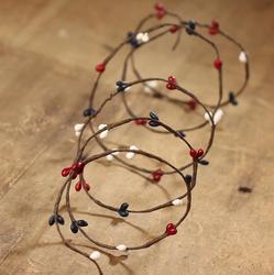 Miniature Red, White, and Blue Pip Berry Garland