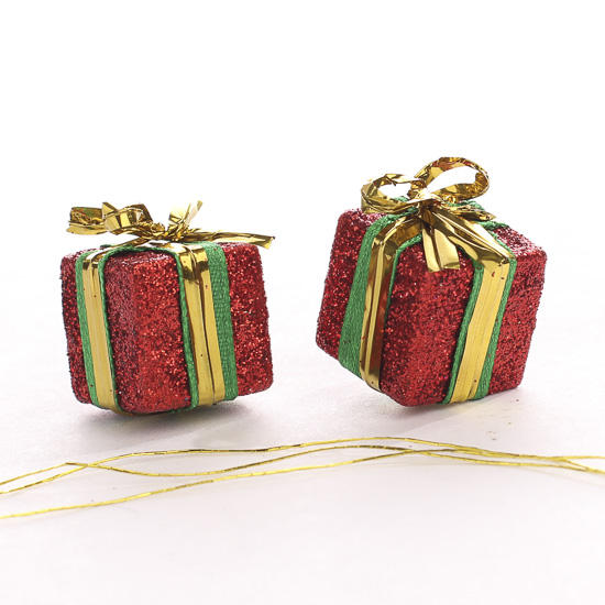 Miniature Red Gift Box Ornaments - Christmas Ornaments - Christmas and