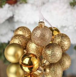 Gold Mini Assorted Christmas Ball Ornaments