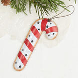 Rustic Metal Candy Cane Ornament