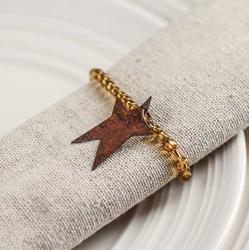 Rusty Tin Star Charm Napkin Ring