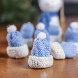 Tiny Light Blue Knit Hats