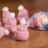 Tiny Pink Knit Hats