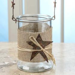 Rustic Hanging Glass Candle Holder
