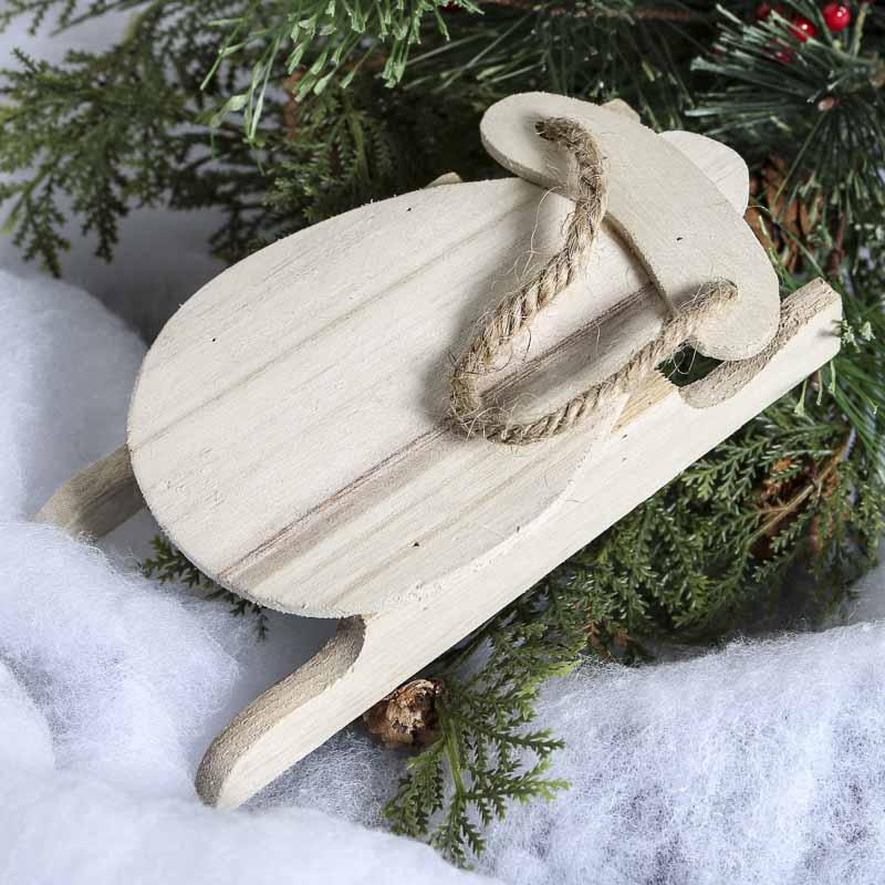 Rustic Unfinished Wood Sled - Christmas Ornaments - Christmas and ...