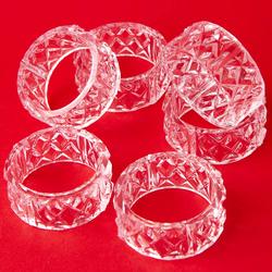Set of Clear Acrylic Napkin Rings